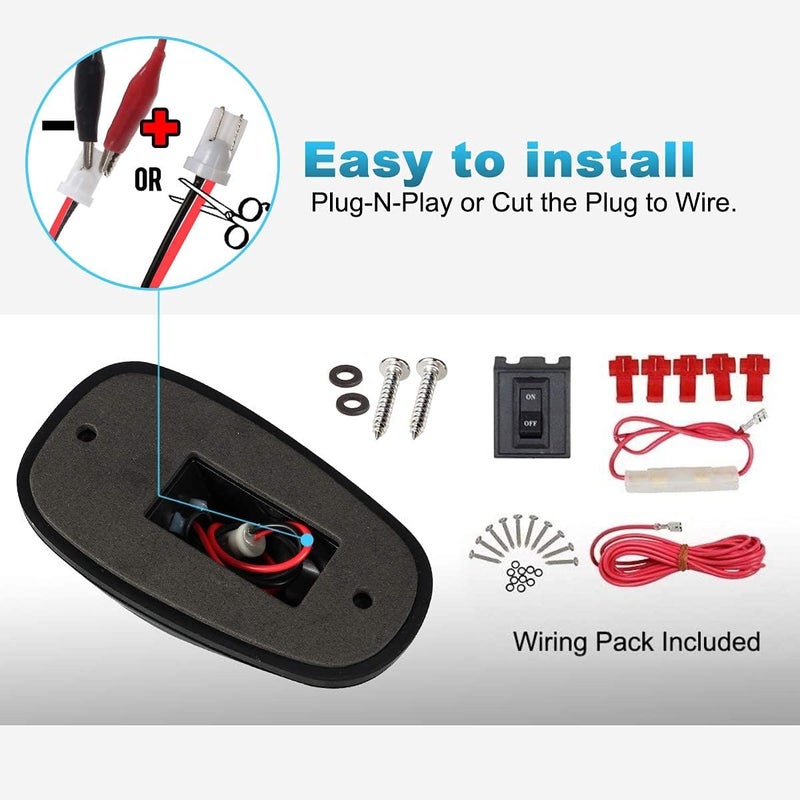 Partsam 5X Amber 24 LED Smoke Cab Roof Running Top Marker Lights 264146BK Assembly Wire Harness Replacement for 1500 2500 3500 4500 5500 2003-2018 Pickup Trucks - Image 5