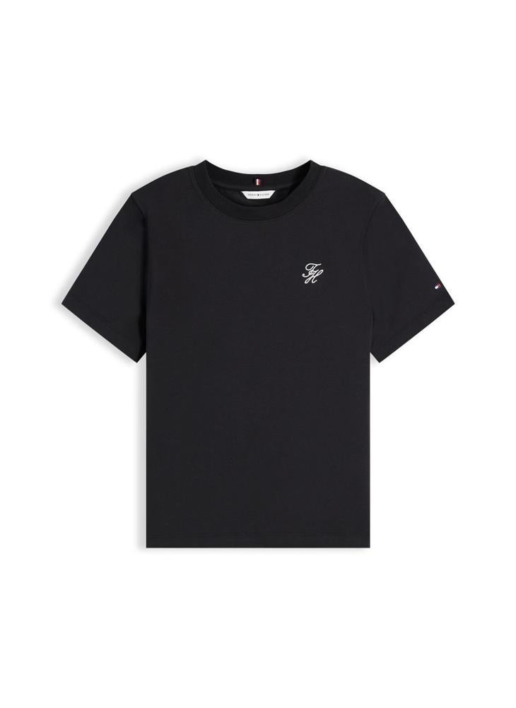 TOMMY HILFIGER Logo Embroidery Crew Neck T-Shirt - Image 5