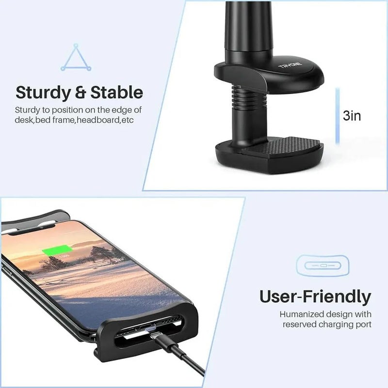SKYCELL Tab and Mobile Phone Holder for Bed/Flexible Mobile Holder Mobile Stand for Bed - Image 3