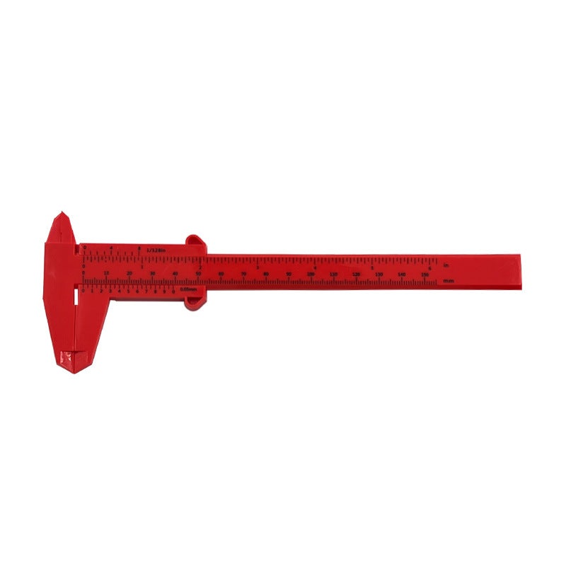 150mm double scale plastic vernier caliper Wen play jewelry measurement student caliper mini measuring tool wholesale 0-150 red
