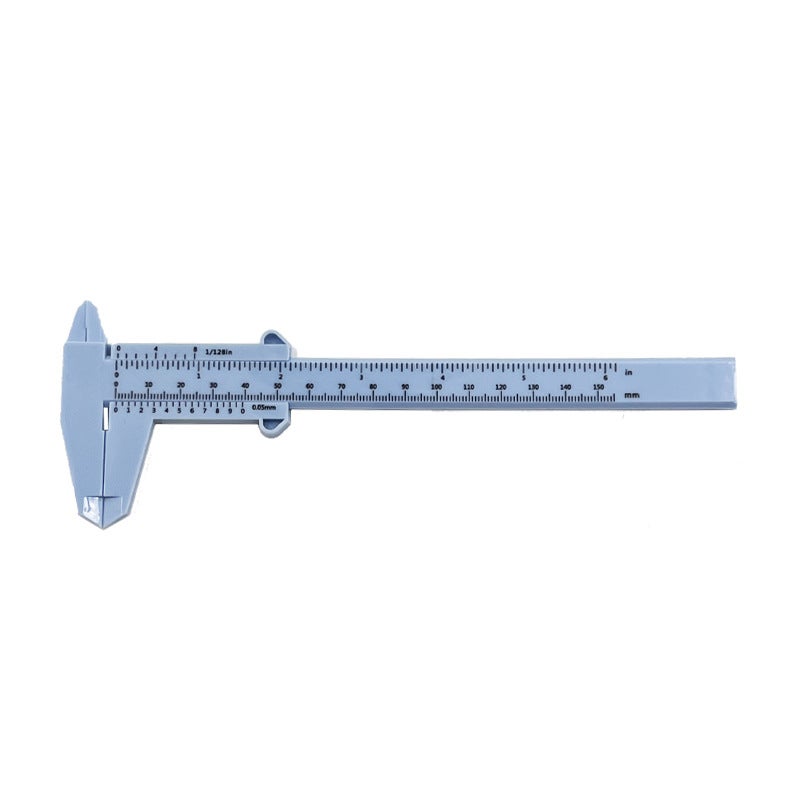150mm double scale plastic vernier caliper Wen play jewelry measurement student caliper mini measuring tool wholesale 0-150 red - Image 2