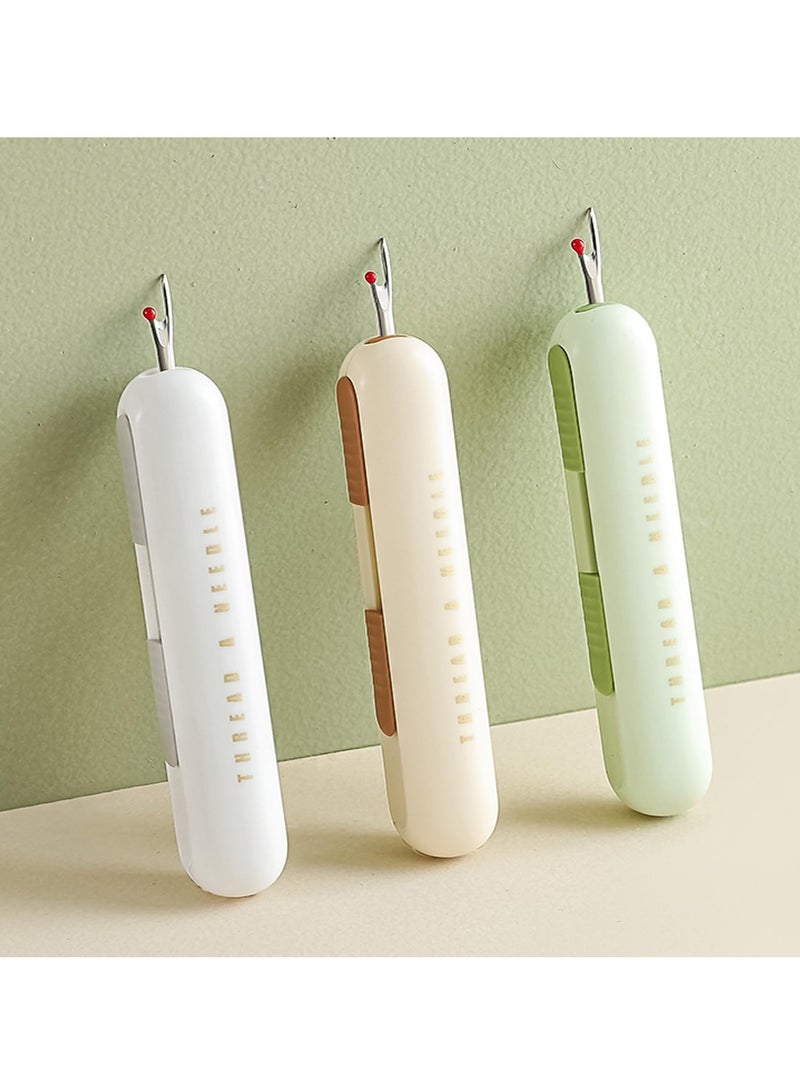 SYOSI 2-in-1 Needle Threader & Seam Ripper Set, 3 Pcs Upgraded Sewing Tools for Hand Sewing, Knitting, and Quilting - Image 1