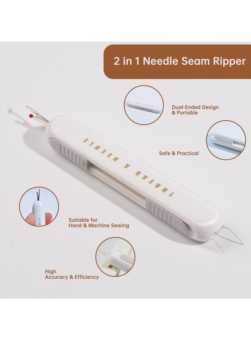 SYOSI 2-in-1 Needle Threader & Seam Ripper Set, 3 Pcs Upgraded Sewing Tools for Hand Sewing, Knitting, and Quilting - Image 4