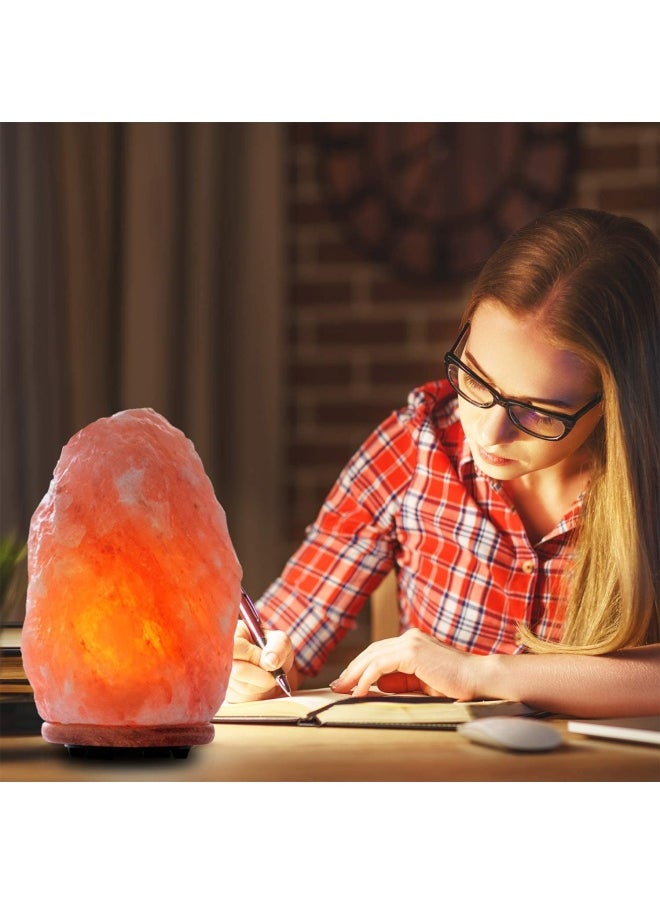 Himalayan Glow 1004 Crystal Himalayan Salt Lamp Night Light Hand Crafted For Home Decor 7 9 Inch Orange Amber