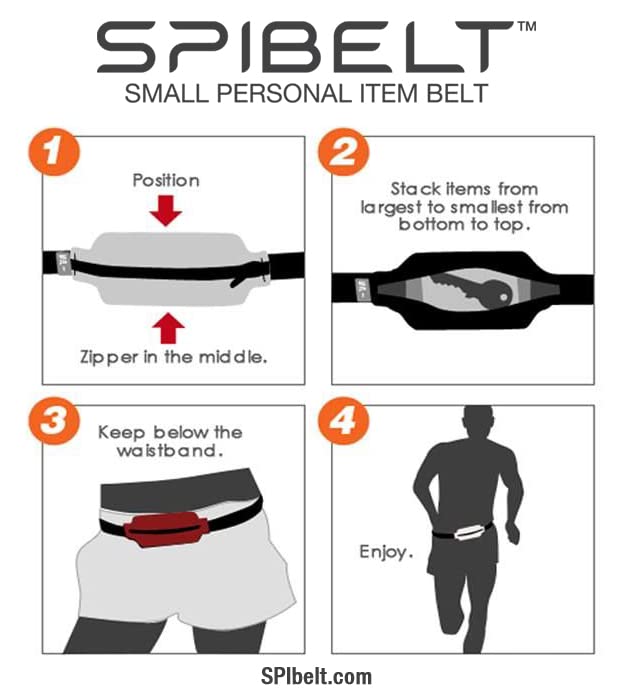 SPIbelt Running Belt Original for Women Men, Phone Holder for Running, Running Fanny Pack, Holder for Phone, Running Waist Pack, Adjustable Waist, [Fits All Phones]. No Bounce, Steel Blue - Image 3