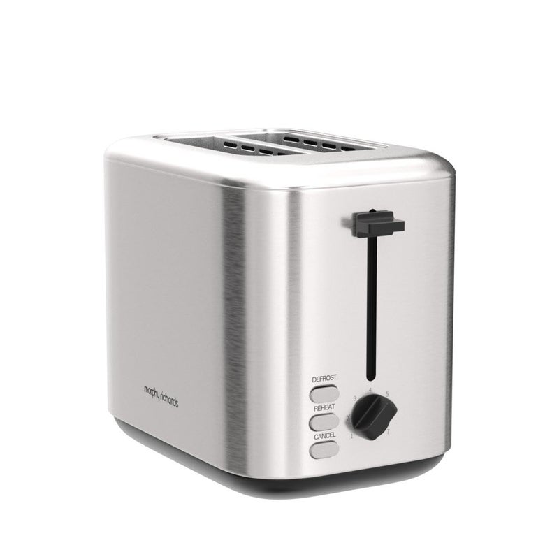 Morphy Richards Equip 2 Slice Toaster, Defrost and Reheat, Browning Controls, Variable Wide Slots, Removable Crumb Tray, 800W, Stainless Steel, 222067, Brushed - Image 4
