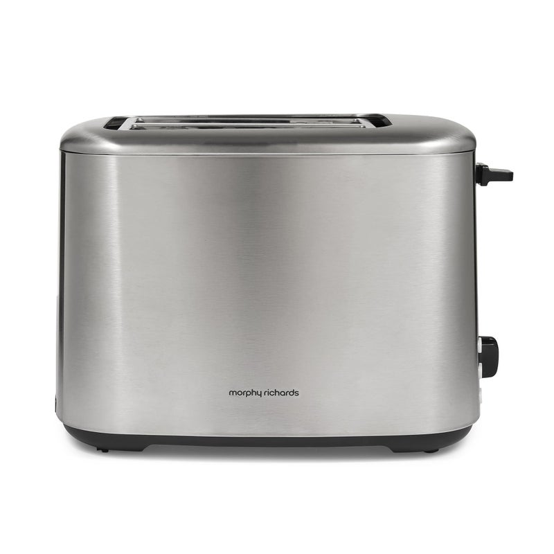 Morphy Richards Equip 2 Slice Toaster, Defrost and Reheat, Browning Controls, Variable Wide Slots, Removable Crumb Tray, 800W, Stainless Steel, 222067, Brushed - Image 1