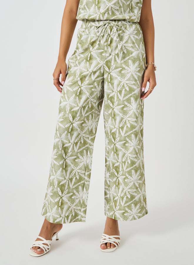 Styli All-Over Print Sleeveless Top and Wide Leg Pants Co-Ords  - Image 5