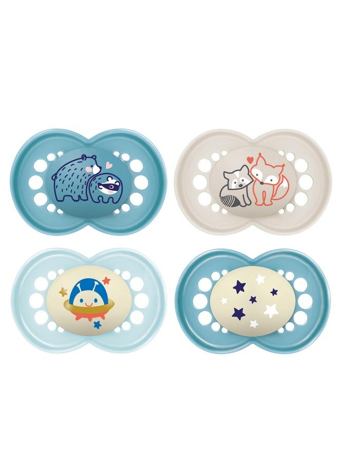 MAM Original + Night 4-Pack, 6+M, Boy  - Image 1