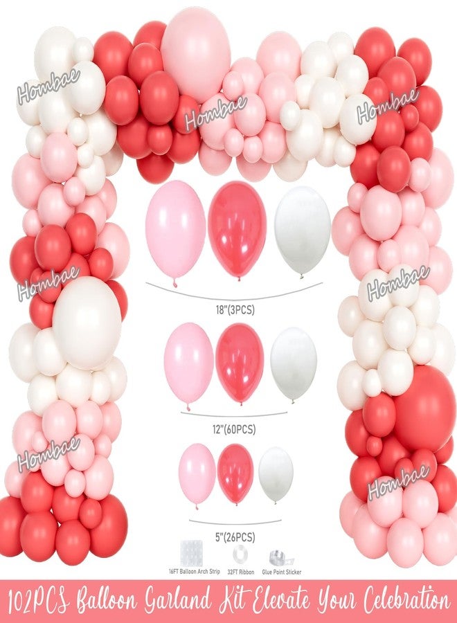 Hombae Cherry Birthday Decorations - Baby Girl 115 PCs Cherry Themed Birthday Party Supplies with Backdrop, Balloon Garland Arch Kit, Cake Topper, Pink Tablecloth - Image 3