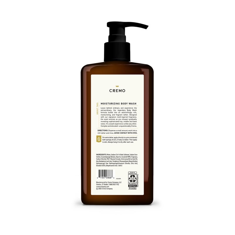 Cremo Rich-Lathering Spice & Black Vanilla Body Wash for Men, Notes of Spices, Dark Woods and Black Vanilla, 32 Fl Oz - Image 4