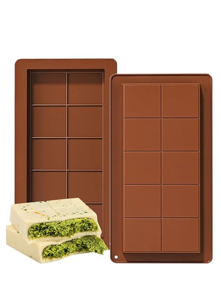 قوالب شوكولاتة عميقة ، مع 1 حزمة من قوالب الحروف الإنجليزية ، قوالب شوكولاتة سيليكون كبيرة وسميكة مليئة بالقضبان ، قوالب حلوى شوكولاتة كبيرة مليئة بقضبان شوكولاتة الفستق - Image 1