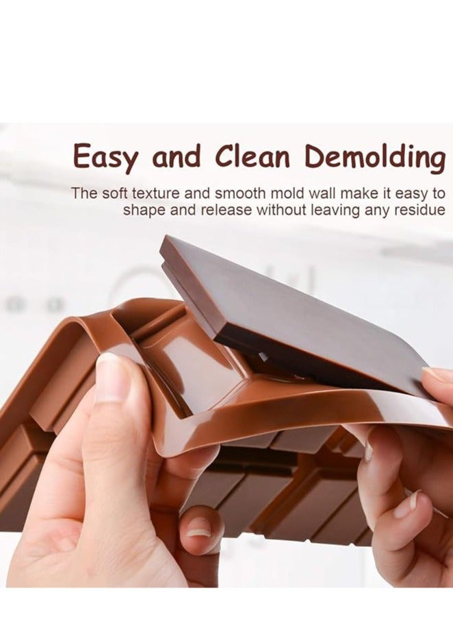 قوالب شوكولاتة عميقة ، مع 1 حزمة من قوالب الحروف الإنجليزية ، قوالب شوكولاتة سيليكون كبيرة وسميكة مليئة بالقضبان ، قوالب حلوى شوكولاتة كبيرة مليئة بقضبان شوكولاتة الفستق - Image 4