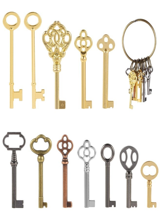 VYH Skeleton Key Set, 12-Key Universal Replacement Skeleton Keys Kit for Antique Dresser, Chinese Cabinet, Antique Furniture, and Old Style Cabinets or Doors - Image 1