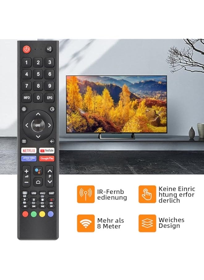 HuHa Gvirtue Remote Control Replacement for Changhong UHD TV - Suitable for Changhong Remote Control U43H7A U43H7S U50H7S U55H7S for OK. ODL24771HN-TAB ODL50672U-TAB for Saba SA24S46A9 SA32S67A9 SA40S67A9  - Image 4
