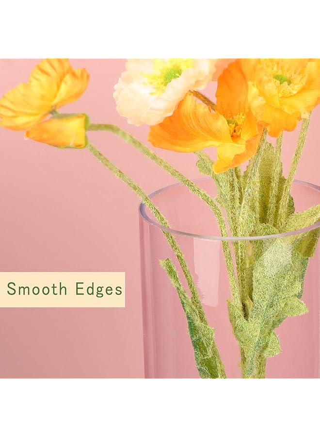 erorex Set Of 2 Tall Cylinder Glass Vases 4 Inch W X 16 Inch H Clear Flower Vases Candle Holders Flower Terrarium For Wedding Party Decorative Centerpieces For Home Events - Image 4