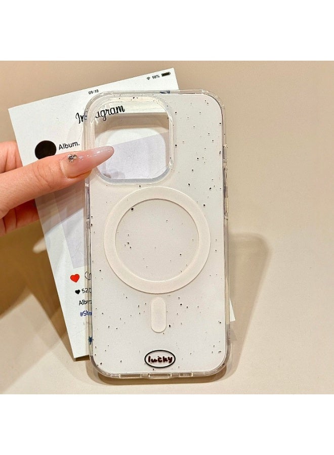 NIBEMINENT Protective TPU Case Cover For iPhone 17 Pro Max, White Background With Ink Splash Single Shell