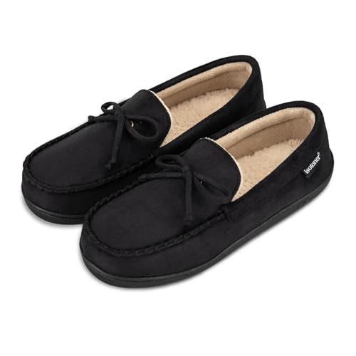 Isotoner Indoor/Outdoor Microsuede Moccasin Slippers with Memory Foam Comfort and Arch Support - Image 3