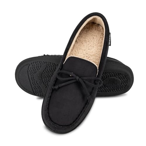 Isotoner Indoor/Outdoor Microsuede Moccasin Slippers with Memory Foam Comfort and Arch Support - Image 4