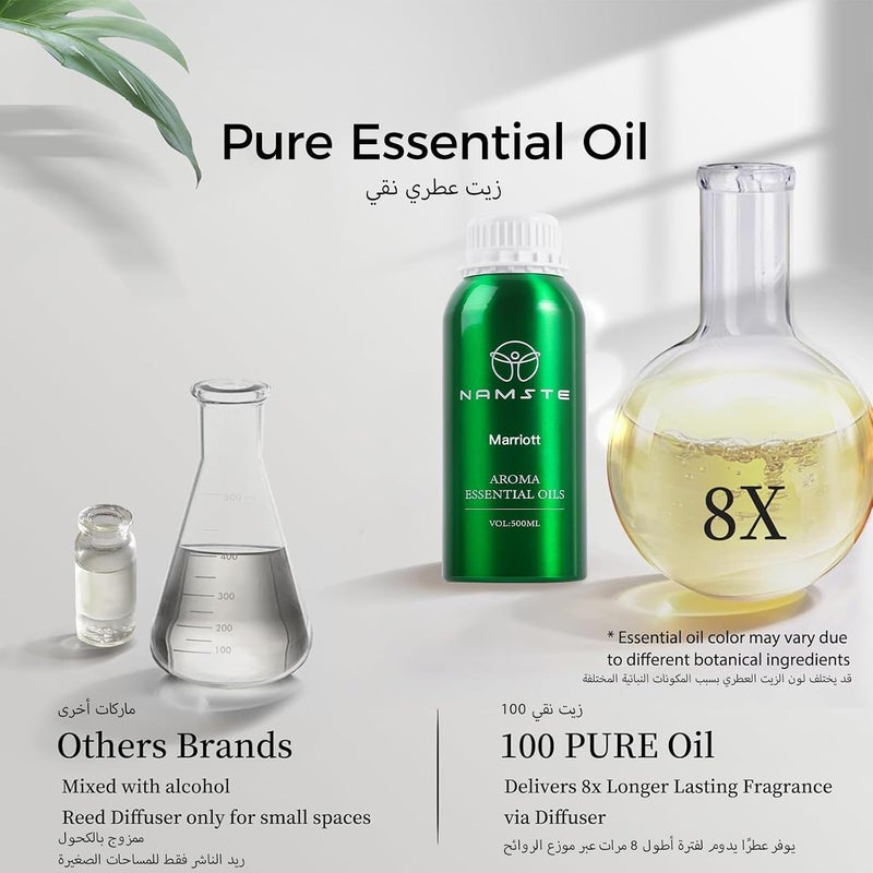 NAMSTE Hotel Collection Scents Essential Oil, 500ml Marriott Hotel Diffuser Oil, Luxury Hotel Inspired Aromatic Oil, Blends Lily of the Valley, Floral Fragrance, Melon for Relaxation and Sleep - Image 5