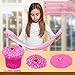 Azeperoy Premade Rose Pink Jelly Cube Glimmer Crunchy Crystal Slime Includes 4 Sets of Addins Sensory and Tactile Stimulation Stress Relief Party Favors for Girls Boys - Image 4