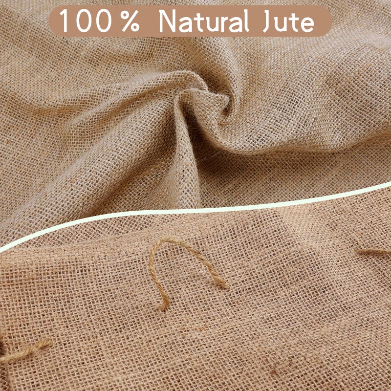 Kmise Premium Tightly Woven Burlap Potato Sack Race Bags (Pack of 6)ï¼Œ39"x25" Natural Jute Burlap Sacks for Kids & Adults, Reusable Eco-Friendly Grow Bag for Field Day Games & Harvest Storage - Image 5