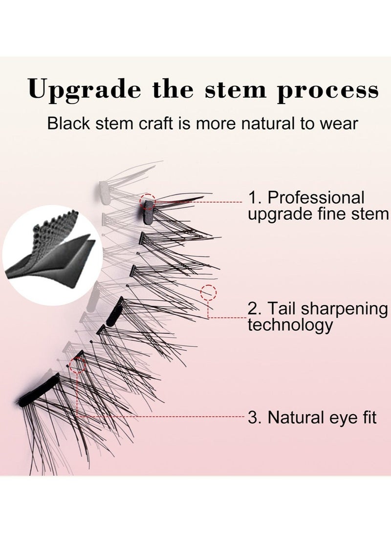 2 Pairs Magnetic Eyelashes, Natural Cat Eye False Eyelashes with Applicator, Glue-Free Reusable Magnetic Lashes for Sensitive Eyes, Easy to Apply and Remove, No Mascara Needed - Image 5