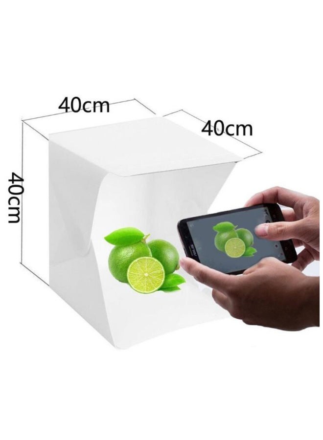 LED Small Studio 40CM Mini Foldableing Studio Digital Photo Soft Box Bright Shed-Color:20CM  - Image 2
