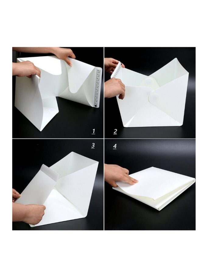 LED Small Studio 40CM Mini Foldableing Studio Digital Photo Soft Box Bright Shed-Color:20CM  - Image 5