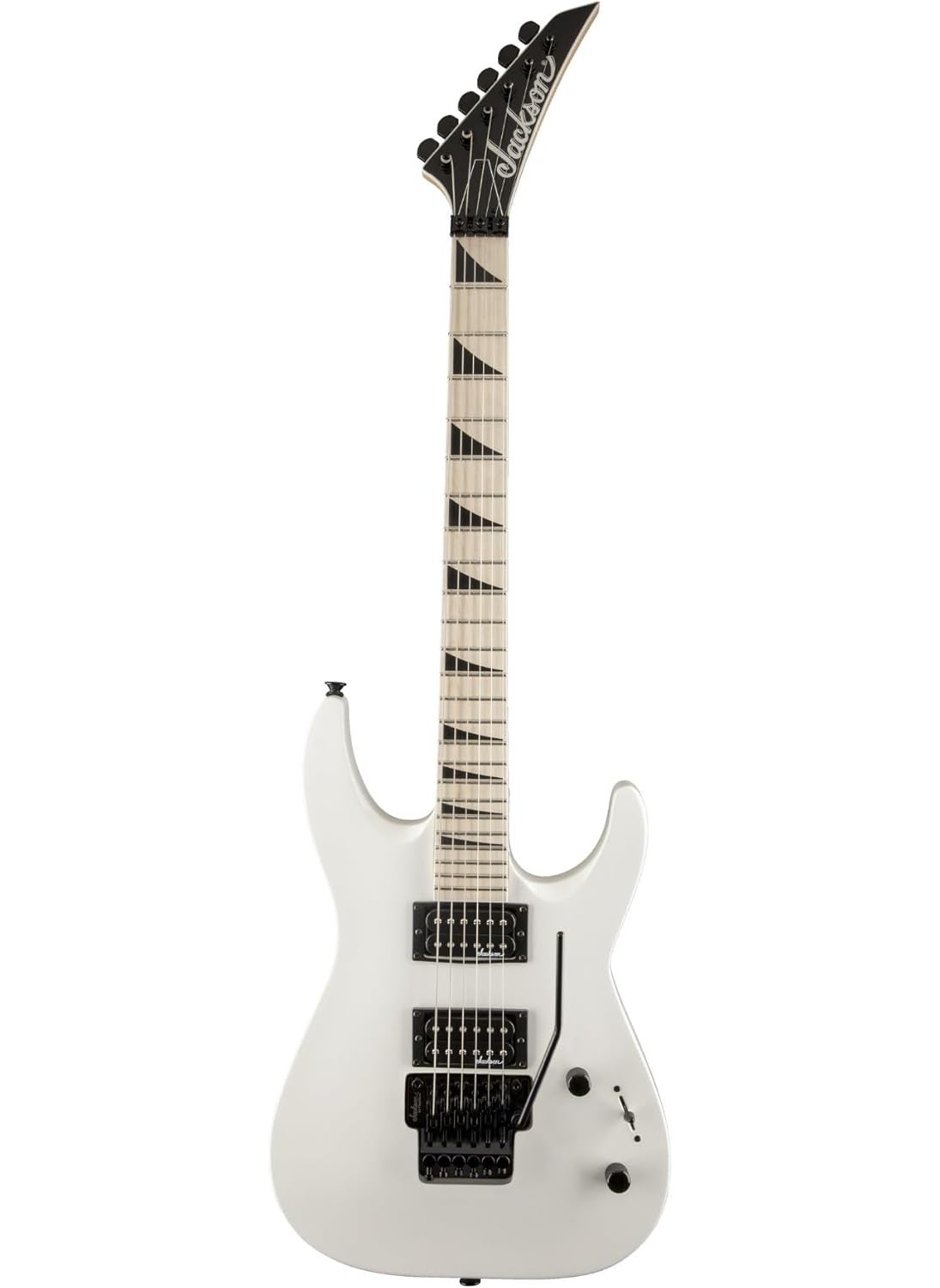 Jackson JS Series Dinky Arch Top JS32 DKAM 6String Electric Guitar Snow White Bundle with Jackson Economy Hardshell Case 2 Items