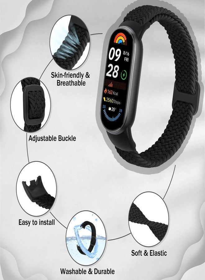 أساور TumpCez المضفرة متوافقة مع أساور Xiaomi الذكية 10 و9 و8، مناسبة للرجال والنساء - Image 4