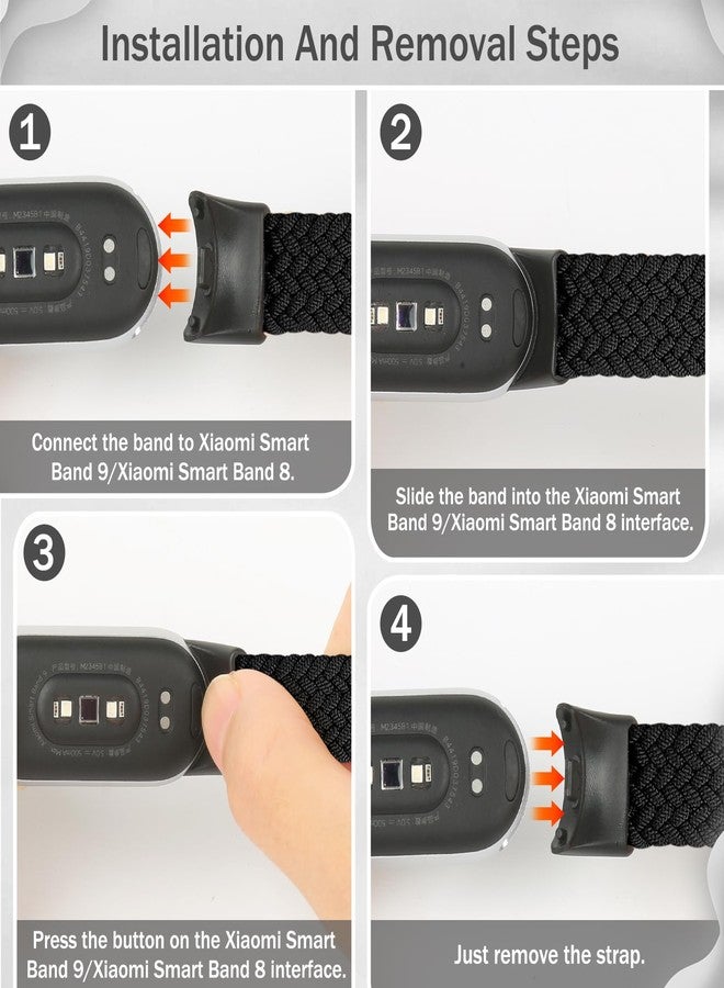 أساور TumpCez المضفرة متوافقة مع أساور Xiaomi الذكية 10 و9 و8، مناسبة للرجال والنساء - Image 5