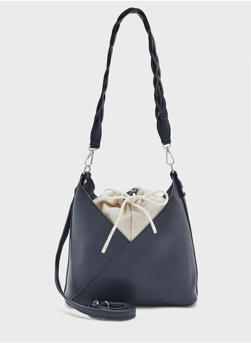 ELLA Drawstring Detail Shoulder Bag