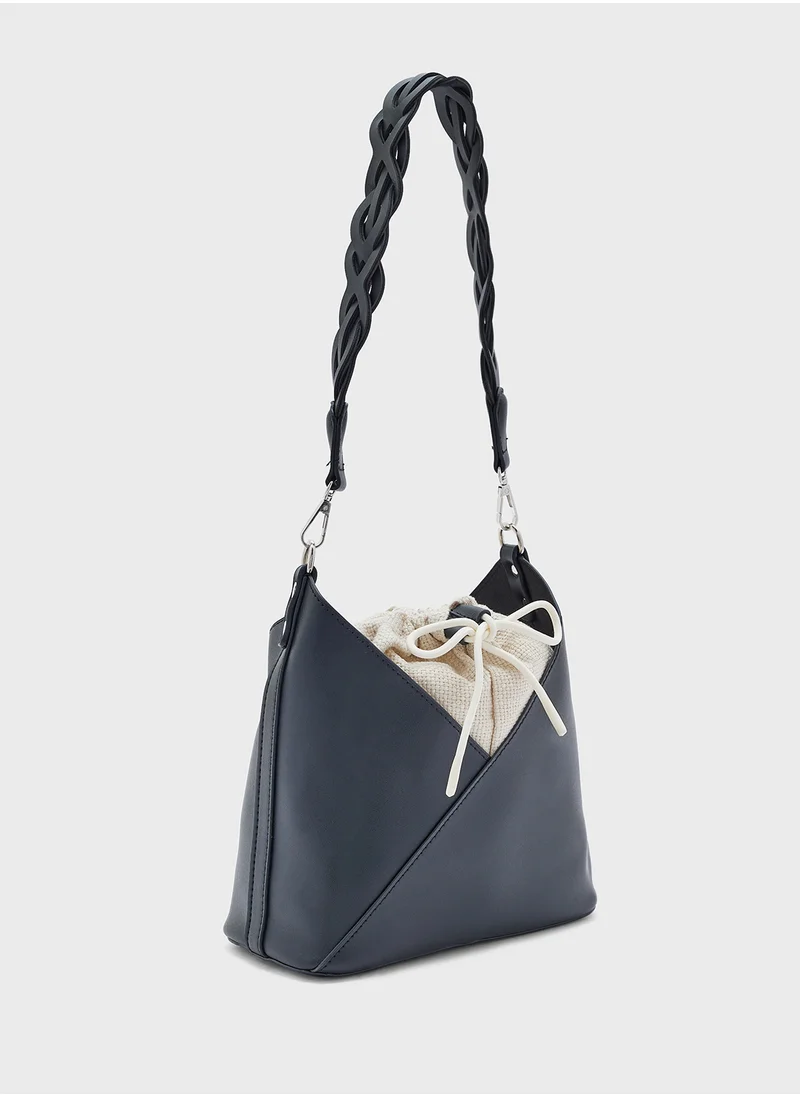 ELLA Drawstring Detail Shoulder Bag
