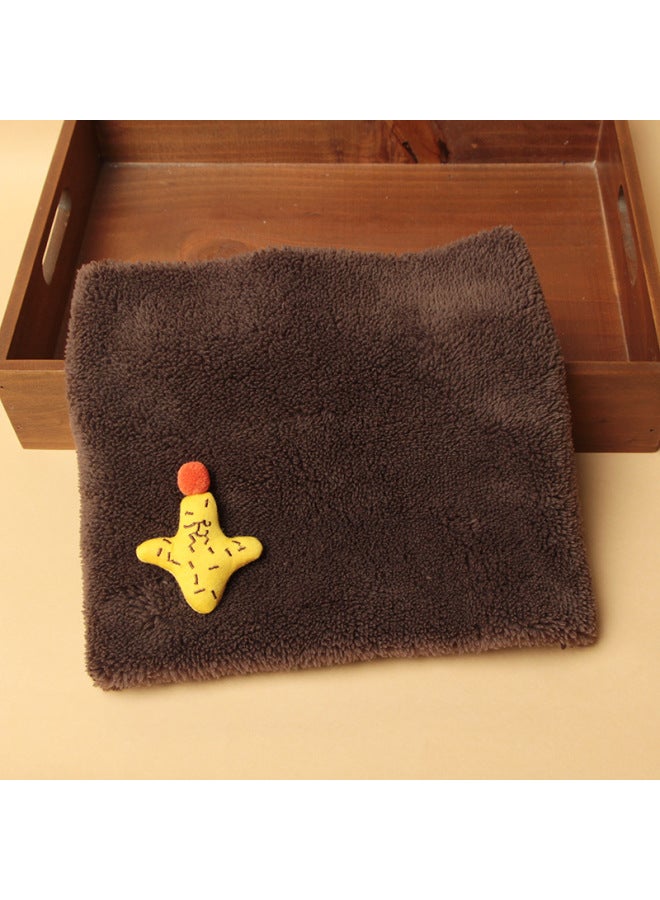 Winter New Korean Style Solid Color Children's Pullover Scarf For Boys And Girls Plush Thickened Scarf Baby Velvet Neck Sleeve