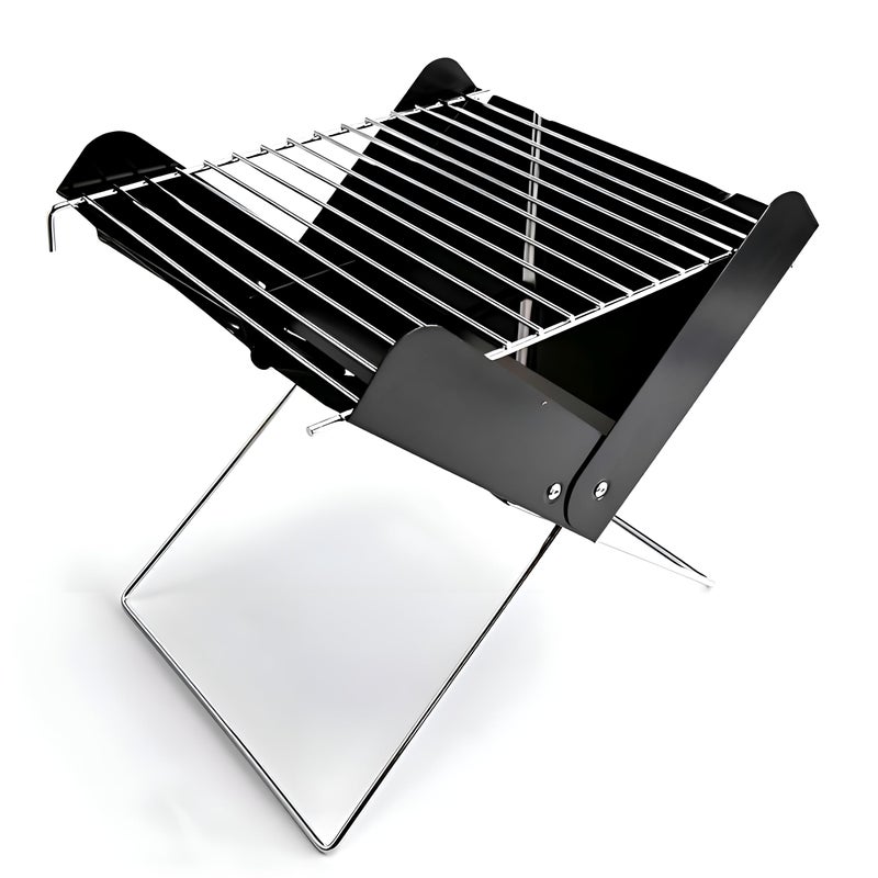 Camp Smoker - Rugged tabletop grill for outdoor survivalists, designed for durability and portability, ideal for smoking game meat and fish during hiking and camping expeditions. - Image 1