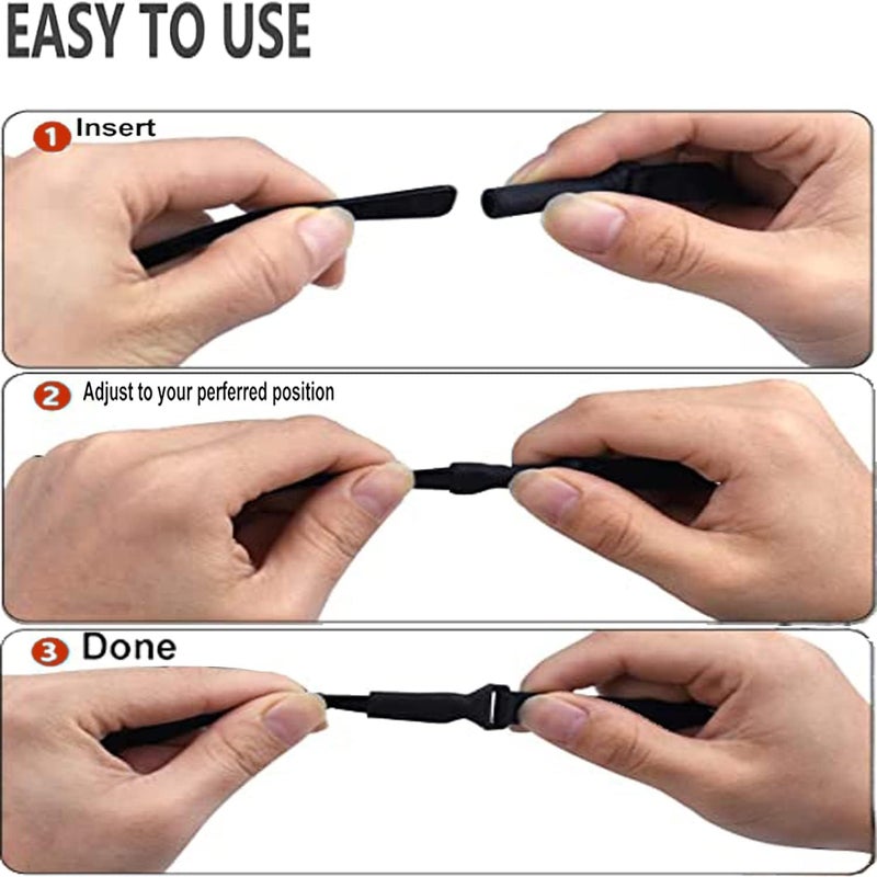 ROSSINI أحزمة نظارات قابلة للتعديل ROCF ROSSINI - 6 قطع حزام مرن بدون ذيل للنظارات الشمسية للرجال والنساء وحبال نظارات للأطفال - Image 4