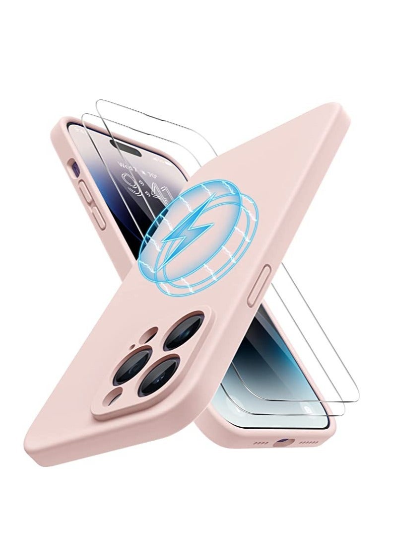 ELTRAZONE iPhone 14 Pro Max Case, with 2 Pack Screen Protectors,[Upgraded Enhanced Camera Protection],Shockproof Liquid Silicone Case 6.7 inch - Image 1