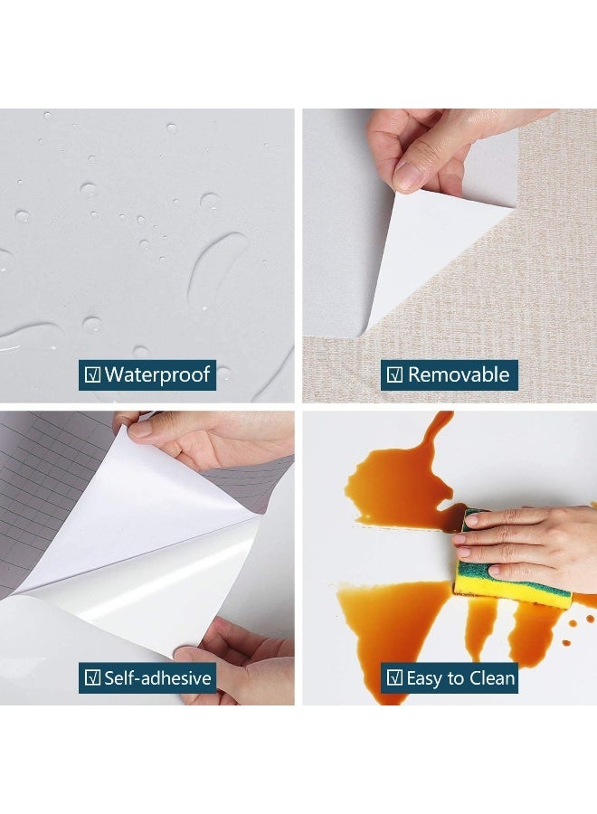 اي ار اس ورق لاصق لامع من ARS، 500 × 60 سم، ورق جدران ذاتي اللصق بنمط رخامي، ملصق حائط قابل للإزالة، مصنوع من مادة PVC، مقاوم للماء والزيوت، ملصقات بيضاء لامعة قابلة للإزالة، مناسبة للمطبخ والحمام وأسطح العمل والخزائن - Image 5