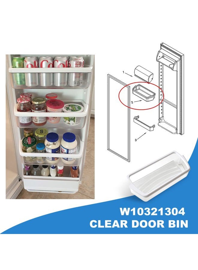 SENMEDO 2 Packs W10321304 Refrigerator Door Shelf Bin, Compatible with with Whirlpool Refrigerator Replaces WPW10321304 PS11752778 AP6019471 2179574 2179575 - Image 5