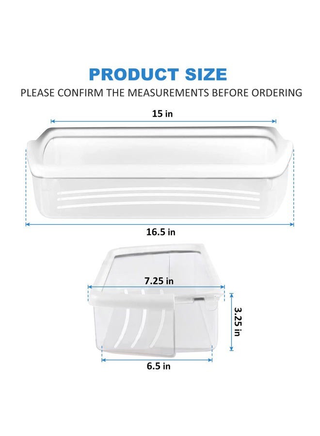 SENMEDO 2 Packs W10321304 Refrigerator Door Shelf Bin, Compatible with with Whirlpool Refrigerator Replaces WPW10321304 PS11752778 AP6019471 2179574 2179575 - Image 2