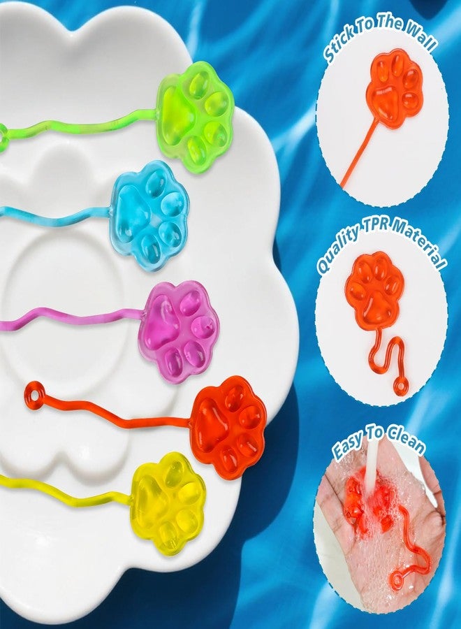 VEYLIN 36Pcs Sticky Hands Bulk, Cute Cat Paw Shape Stretchy Sticky Hand for Kids Throw at Wall Classroom Prizes Birthday Party Favors and Gift - Image 2