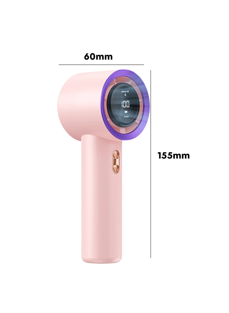 MIKUSO Portable Handheld Mini Fan, Turbo Fan with 3600mAh Battery, 50000RPM Speed, USB C Rechargeable, 1-200 Speed Settings, Digital Display, Ideal for Travel, Camping, Outdoor Use for Women & Men - Image 3