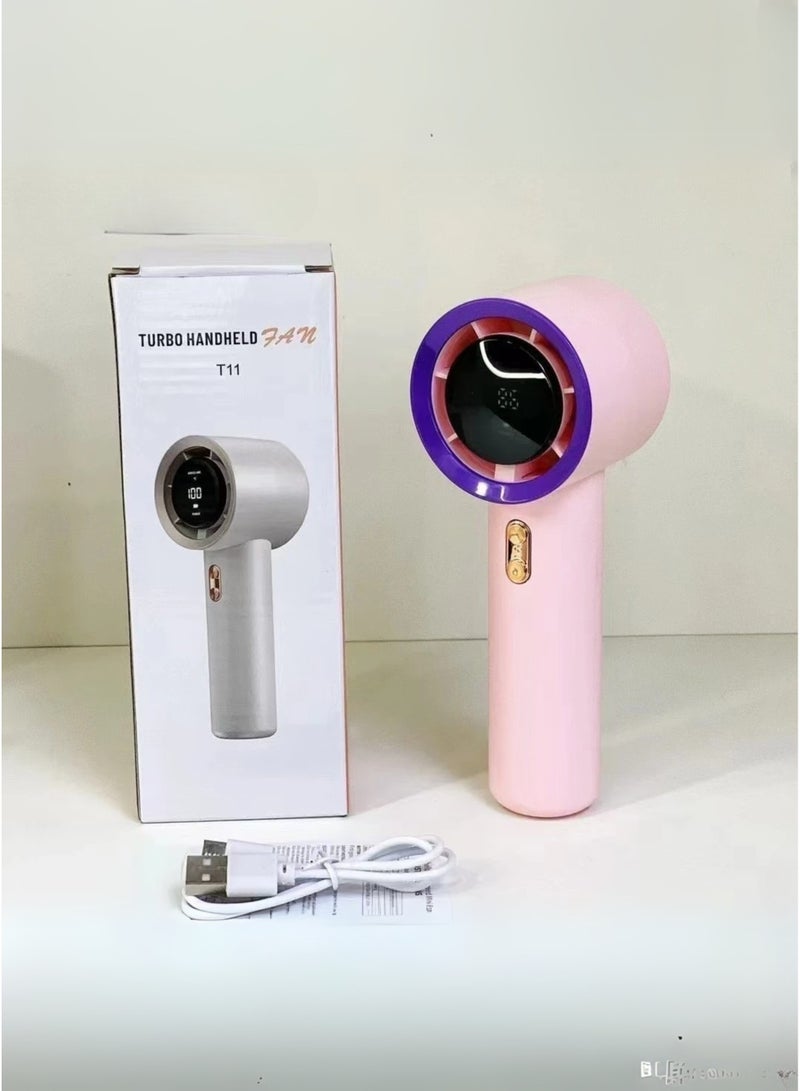 MIKUSO Portable Handheld Mini Fan, Turbo Fan with 3600mAh Battery, 50000RPM Speed, USB C Rechargeable, 1-200 Speed Settings, Digital Display, Ideal for Travel, Camping, Outdoor Use for Women & Men - Image 4