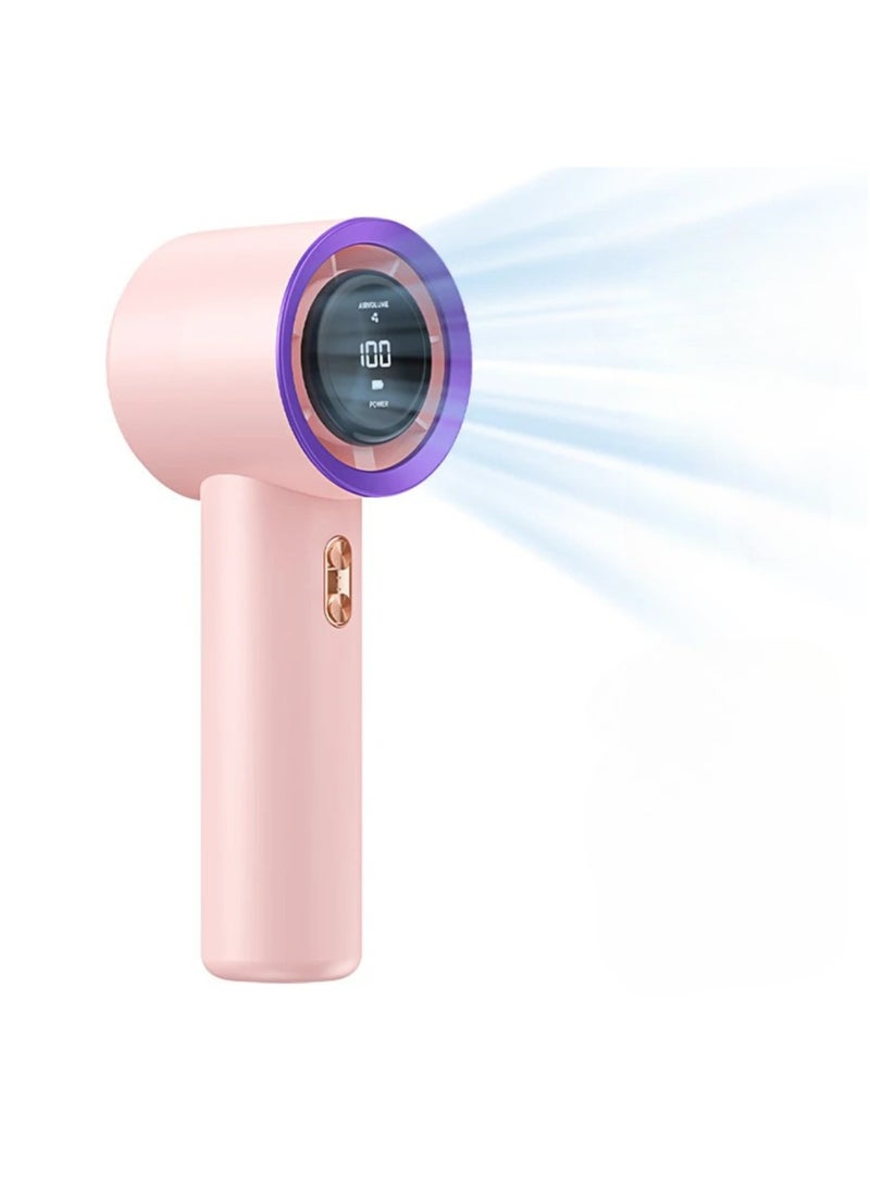MIKUSO Portable Handheld Mini Fan, Turbo Fan with 3600mAh Battery, 50000RPM Speed, USB C Rechargeable, 1-200 Speed Settings, Digital Display, Ideal for Travel, Camping, Outdoor Use for Women & Men - Image 1