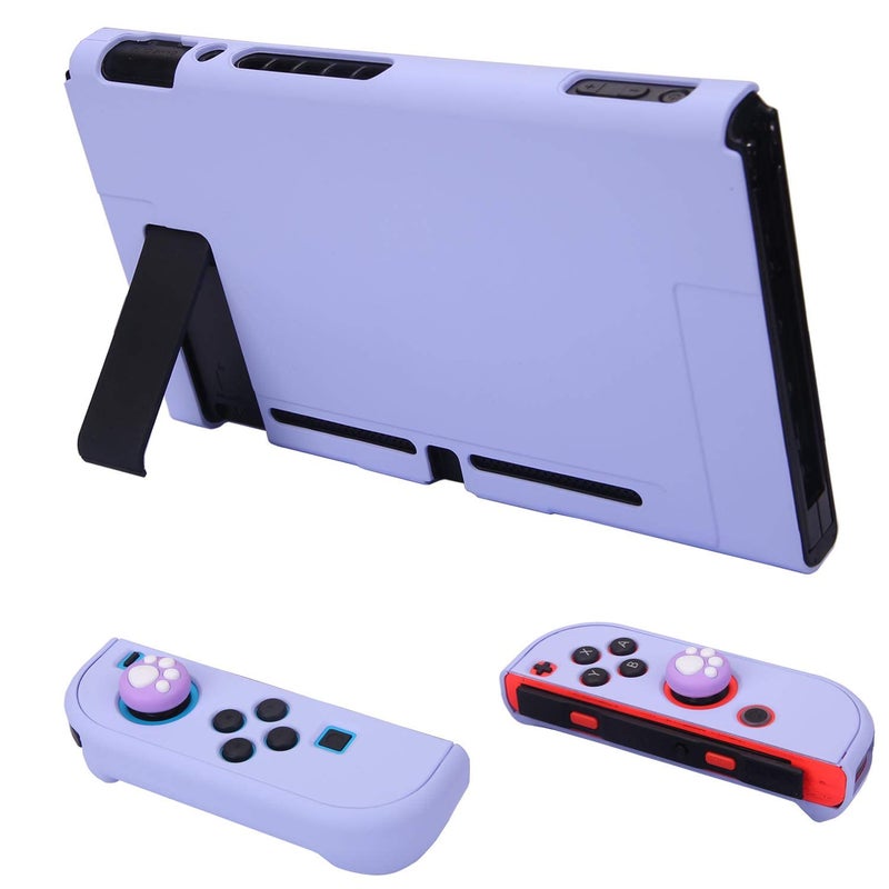 COMCOOL Dockable Case for Nintendo Switch - COMCOOL 3 in 1 Protective Cover Case for Nintendo Switch and Joy-Con Controller with Screen Protector and Thumb grips - Purple - Image 3