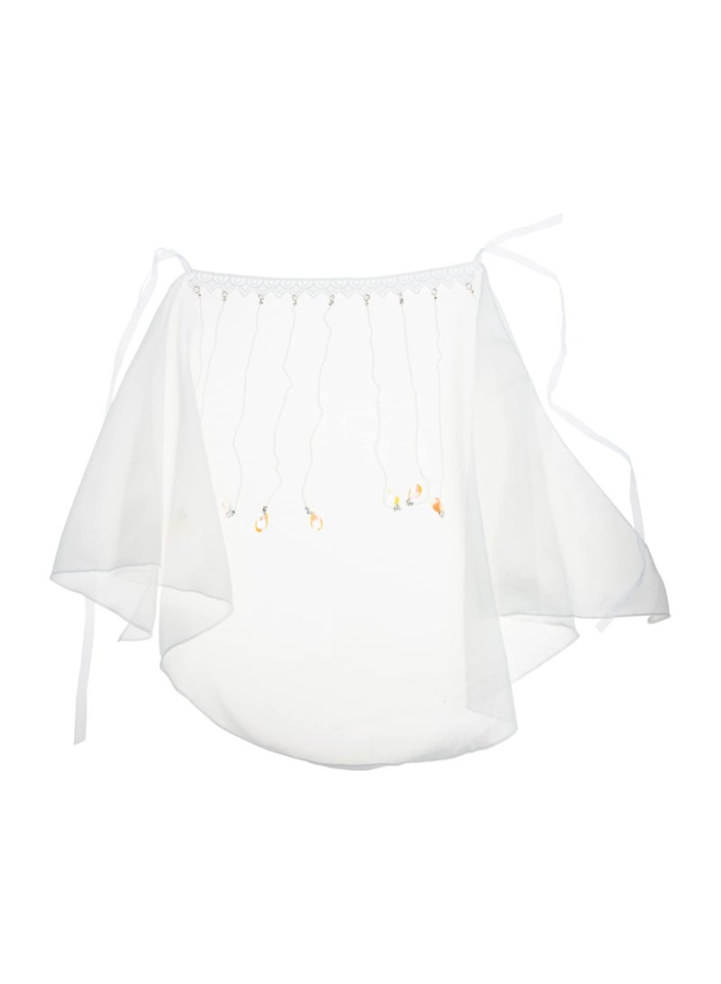 Excefore Radiant Bridal Veil, Elegant Tassel Design for Weddings, Cosplay, and More, Perfect Gift for Brides-to-Be (White) - Image 1