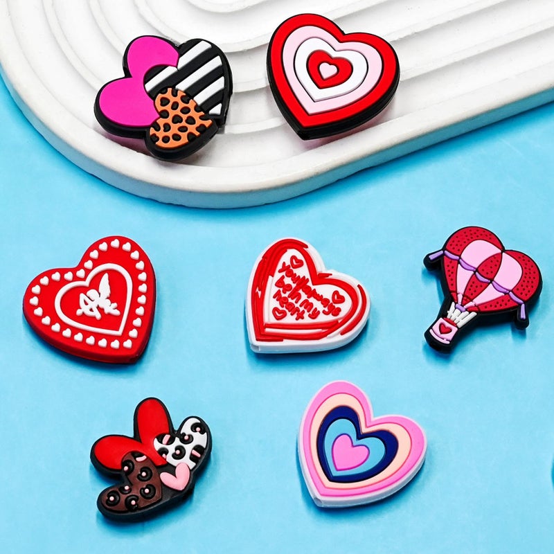 Gibleitz Valentine's Day Focal Beads Bulk 30PCS Different Silicone Love Focal Beads for Pens/Necklace/Keychains/Bracelets Valentine's Day Gifts - Image 3