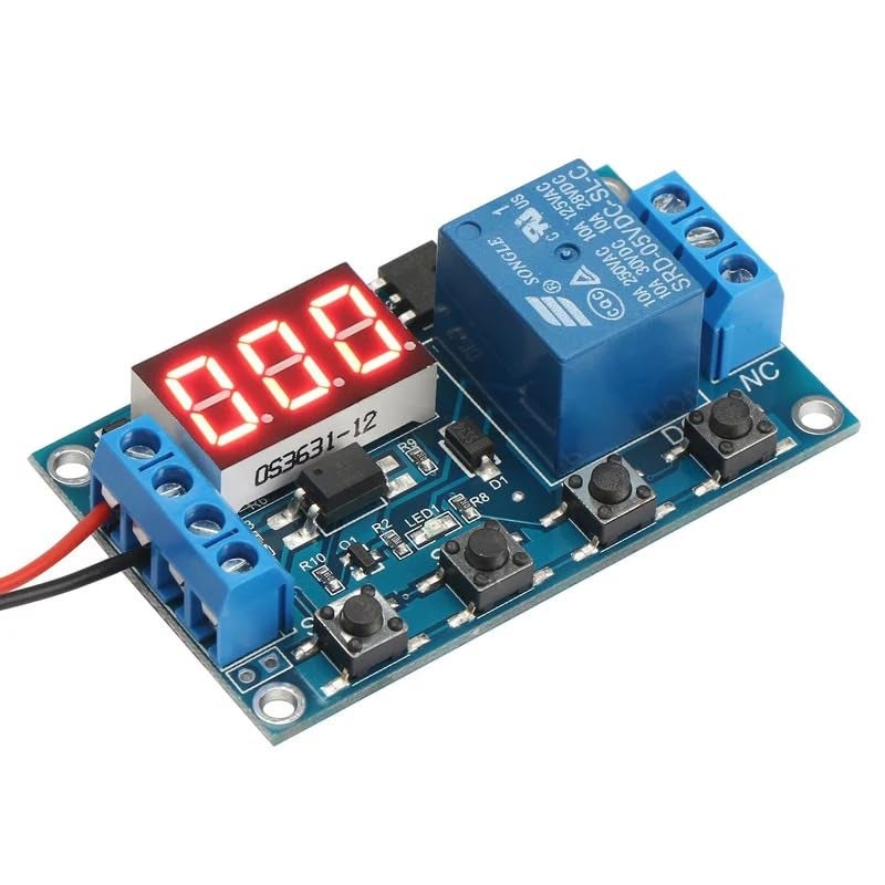 Timer Relay Module with LED Display 6V to 12V DC Digital adjustable Single Channel Programmable Trigger Delay Cycle Timing Switch  - Image 1