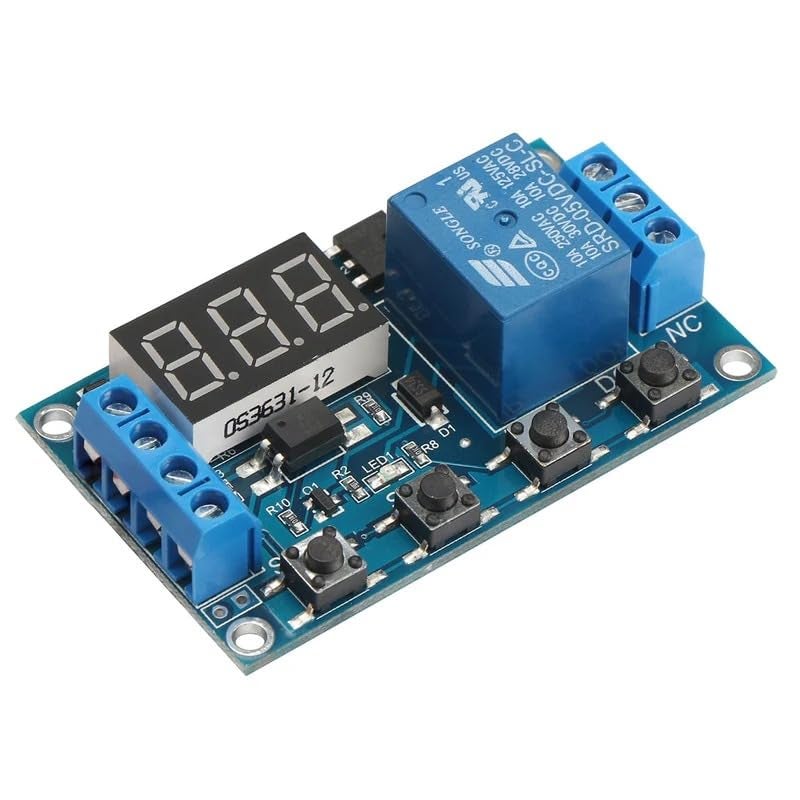 Timer Relay Module with LED Display 6V to 12V DC Digital adjustable Single Channel Programmable Trigger Delay Cycle Timing Switch  - Image 2